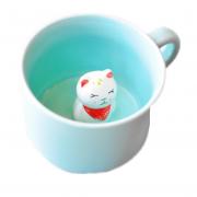 ZaH 3D Animal Coffee Mug Morning Cup Cute Figurines Gift for Women Men Boys Girls (Cat)